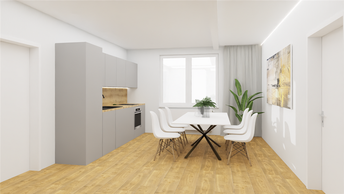 Küche und Essbereich