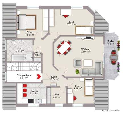 Grundriss - nicht maßstabsgerecht