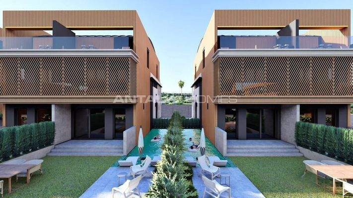 4-Story Houses with Private Pools in Antalya Aksu