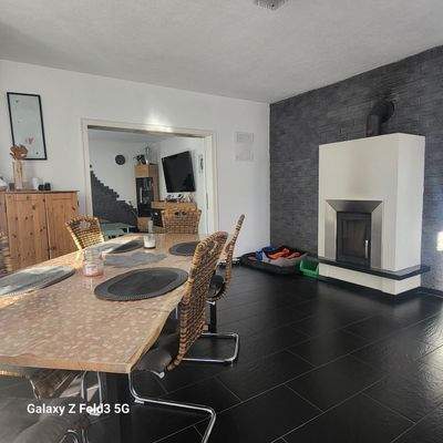 Essbereich 1.Stock mit Kamin