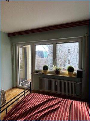 Schlafzimmer mit Balkon