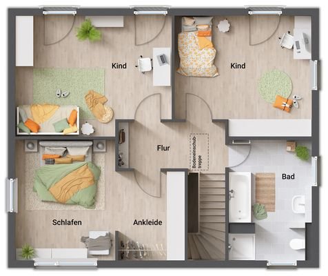 Grundriss-Stadthaus-Flair-152-Obergeschoss-Variante-2