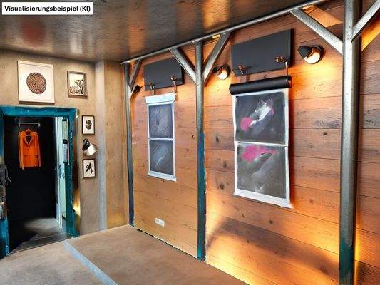 Durchgang Gastraum als Einrichtungsbeispiel (von KI erstellt)