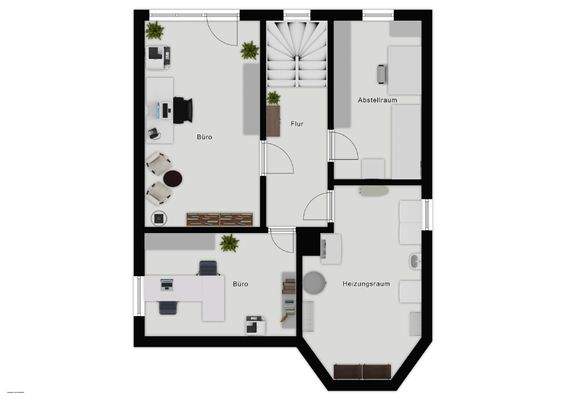 Einrichtungsbeispiel Untergeschoss