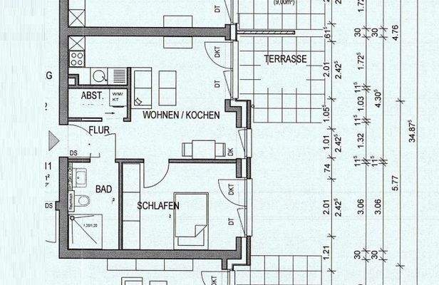 Grundriss einer Wohnung
