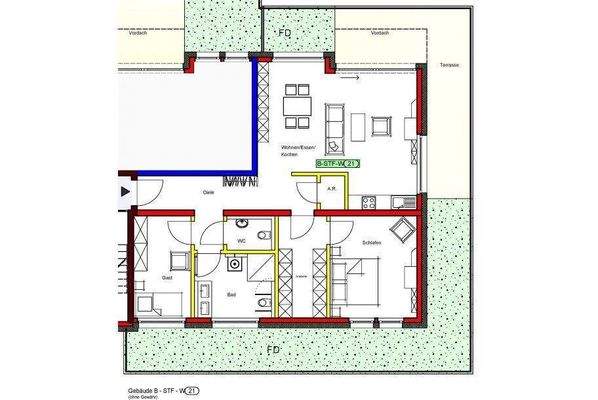 Grundriss-Darstellung PH-B-21 -Beispiel (o.Gew.))