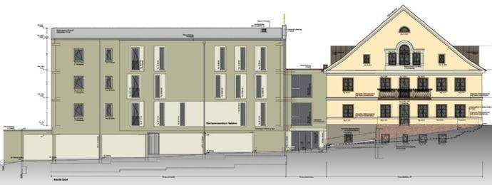 Ansicht Osten (Neubau + Zwischenbau + Bestand H. 4