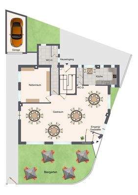 Grundriss Gaststätte