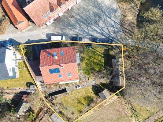 Drohnenaufnahme Umrandet