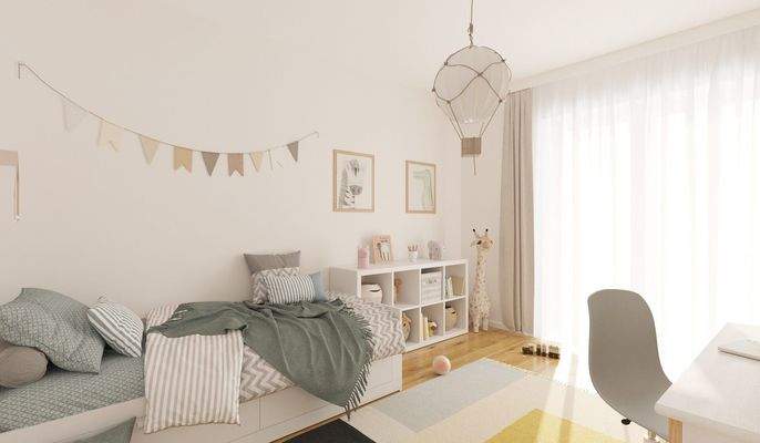 Visualisierung des Kinderzimmers im Einfamilienhau