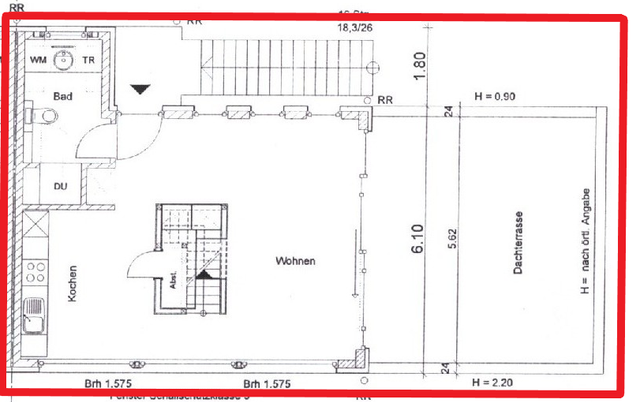 2-Zi.-Maisonettewohnung, EBK, Dachterrasse, zwischen Marktplatz und Alter Hafen, teilmöbliert, ab 01.06. - Foto 2