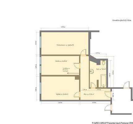Grundriss Korselt 19 b - EG Mitte