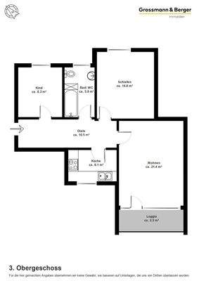 Grundriss 3. Obergeschoss