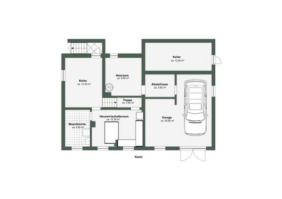 Optimierter Grundriss Keller