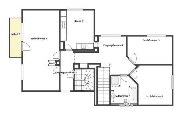 Grundriss Skizze 1.OG