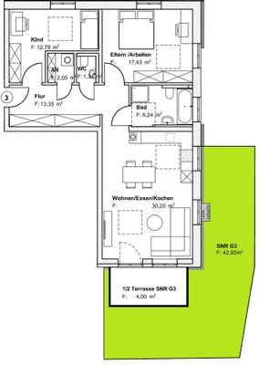 Grundriss Wohnung Nr. 3