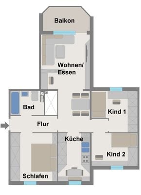 Schematischer Grundriss EST 15