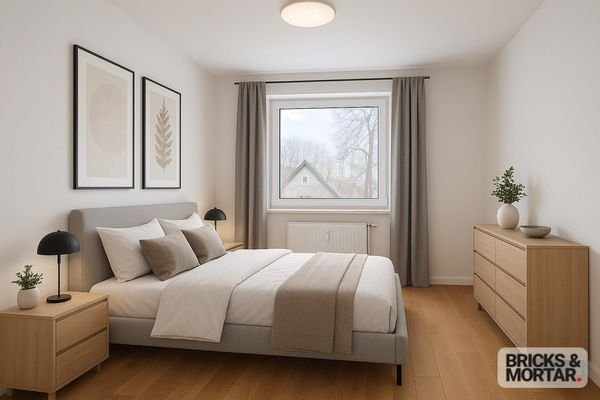 Schlafzimmer - Visualisierung optimiert mit KI