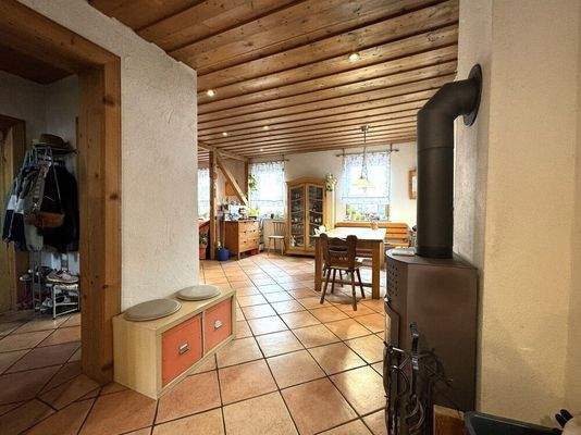 Kaminofen im Wohn-Essbereich