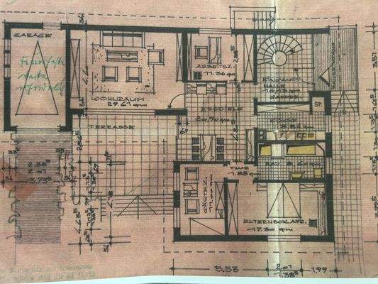 Erdgeschoss-Grundrisszeichnung 