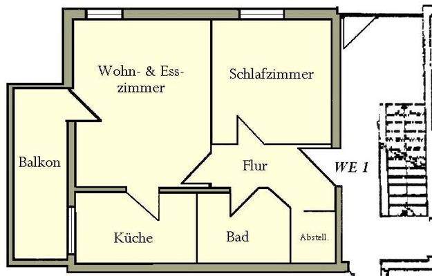 Grundriss Wohnung 1