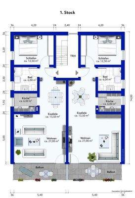 Grundriss 1. Obergeschoss
