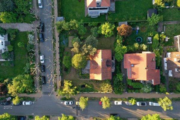 Grundstück aus der Vogelperspektive