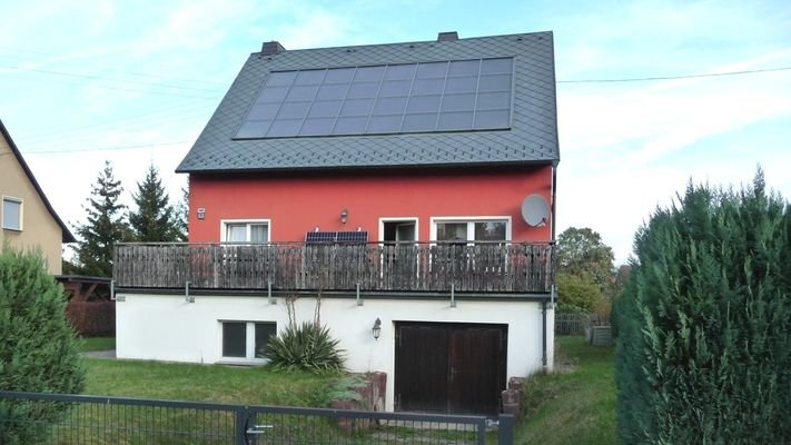 Garage und Terrasse