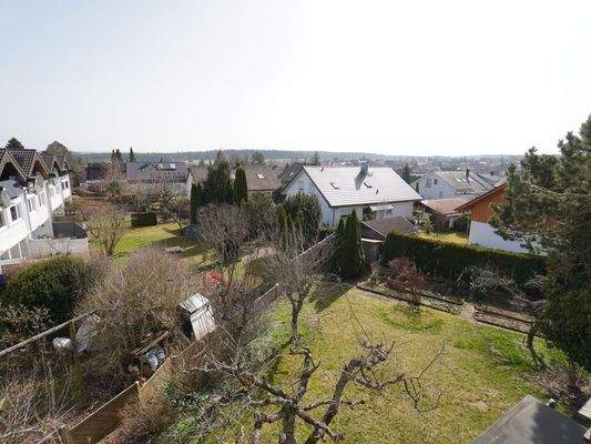Ausblick vom Balkon im DG