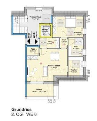 2  Genehmigungsplanung_2.OG WE 6, gr.