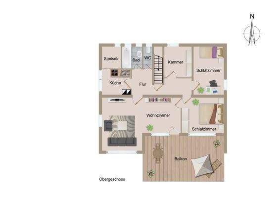 Obergeschoss nicht maßstabsgetreu