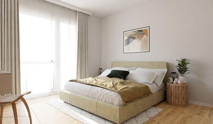 Helles und komfortables Schlafzimmer