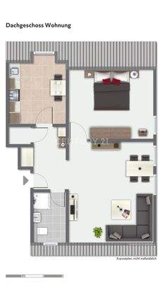 Möbilierter Grundriss