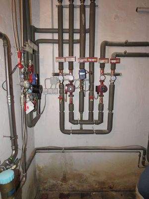 Ablesezähler im Heizungsraum 