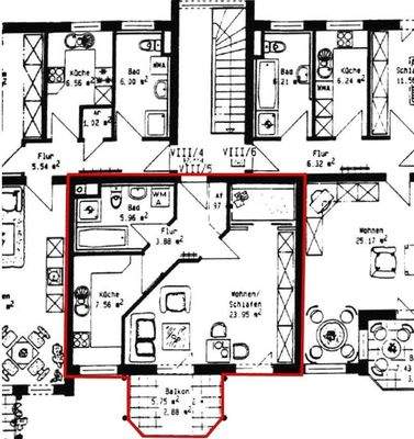 Grundriss der Wohnung
