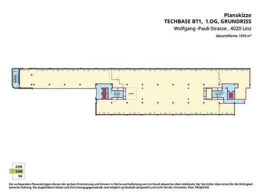 Techbase BT1, 1.OG, Grundriss