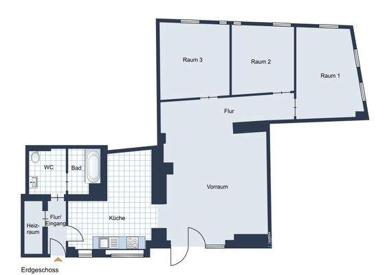 Grundriss Hinterhaus Einheit 08 Gewerbe 