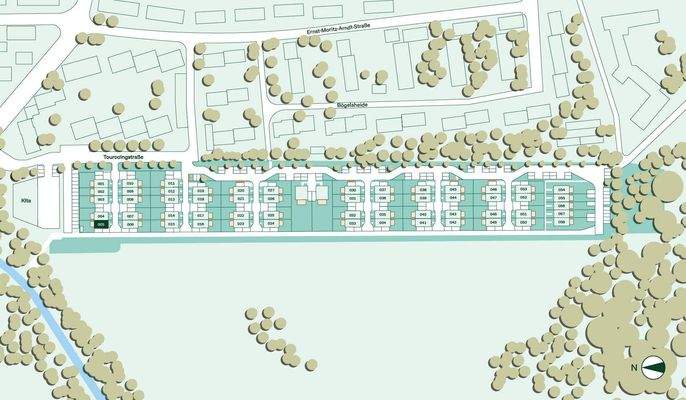 Lage des Doppelhauses im Quartier