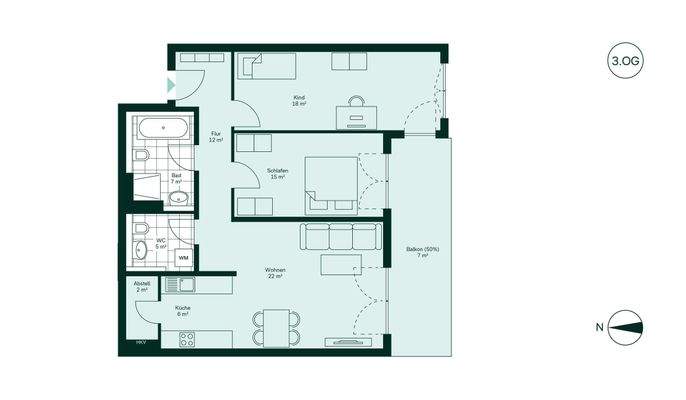 Komfortabler Grundriss