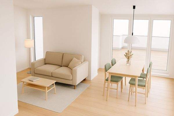 Wohn-/ Essbereich Vs. 1 (*Gestaltungsbeispiel)