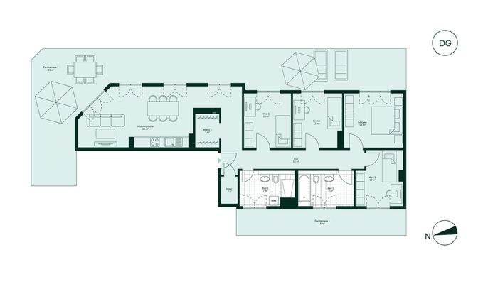 Komfortabler Grundriss