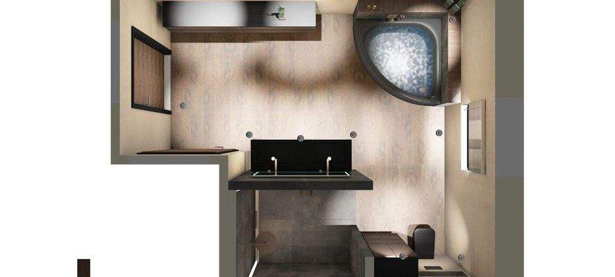 Hauptbadezimmer im Obergeschoss - S1 - Planung