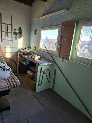 Werkstattraum hinter der Garage