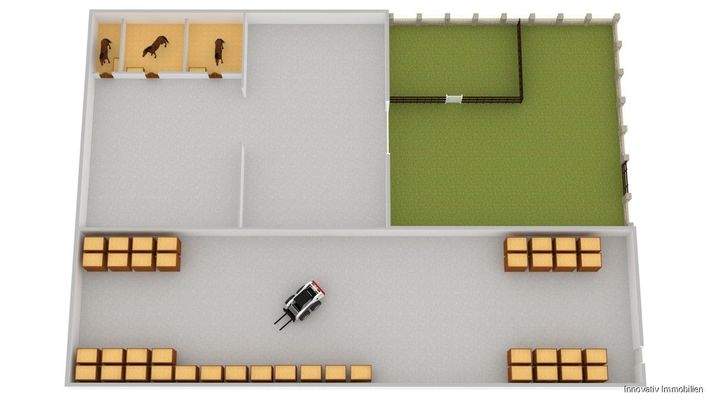 Halle 2 mit Stallung