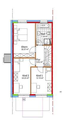 Obergeschoss Grundriss