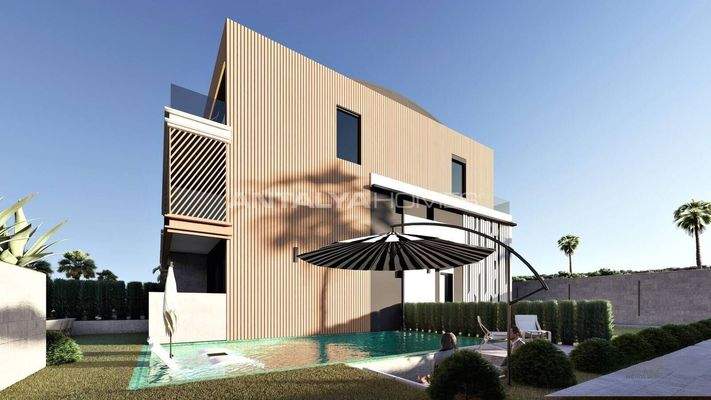4-Story Houses with Private Pools in Antalya Aksu