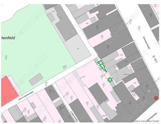 Lageplan Garage und Lagerraum VI3291