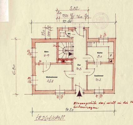 Grundriss Erdgeschoss - Immobilien Baumeister Neub