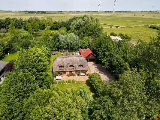 Luftbild eines Landhauses