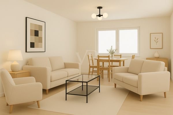 Wohnzimmer DG. KI generiert